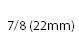 &nbsp;Axis(B) 7/8 (22mm) 